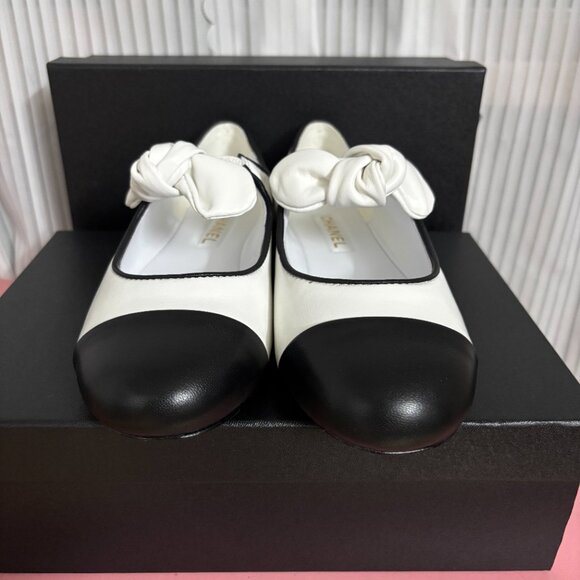 Chanel leather ballet flats with closed toes 38 - Picture 3 of 5